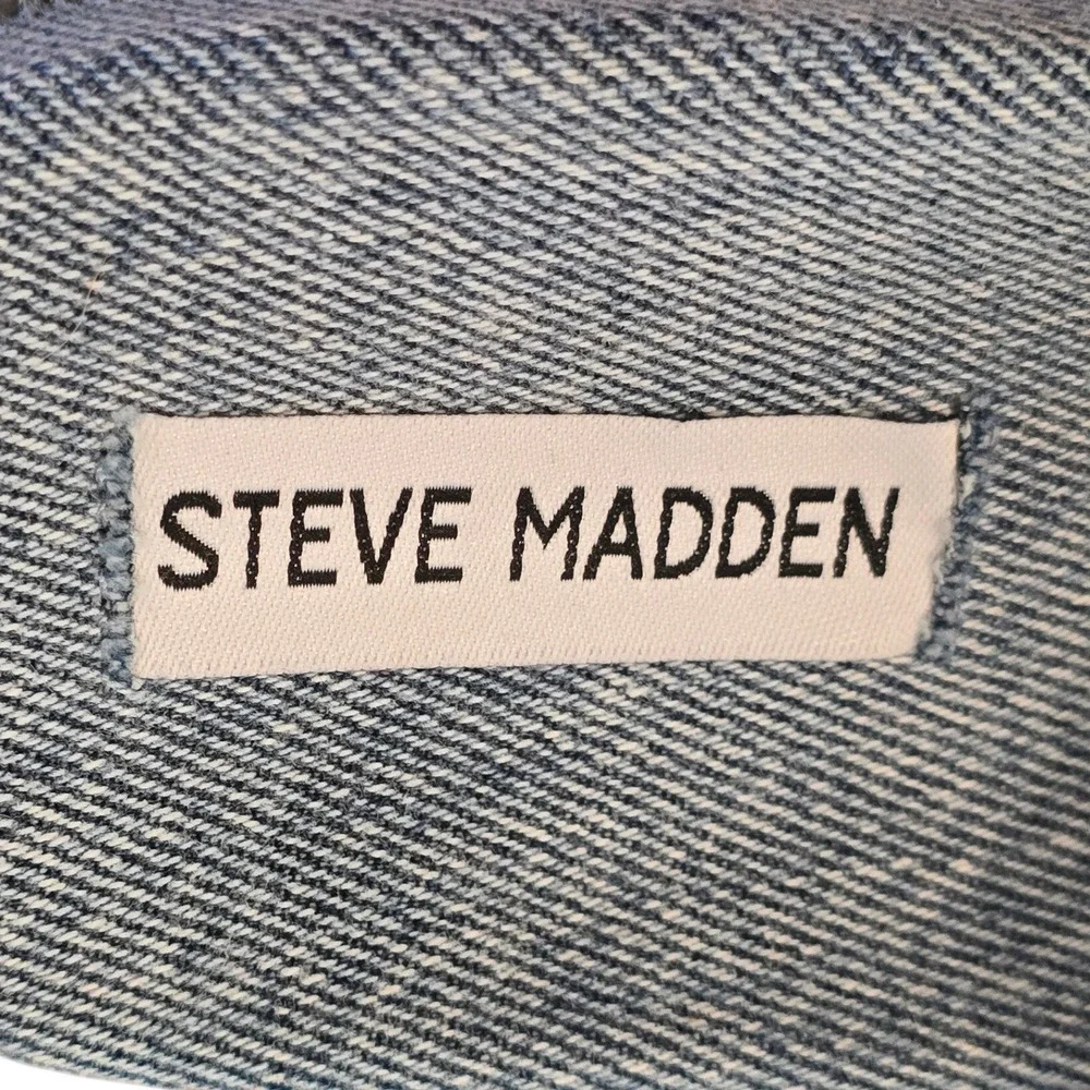 Steve Madden Mona Sandals Womens 8.5 Denim Platform